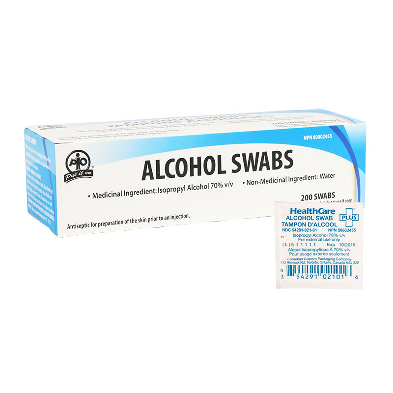 Alcohol Swabs, 200/Box, 4/Pack | St. John Ambulance Canada