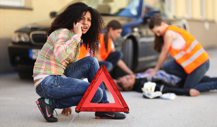 Person calling for help during a cardiac emergency 2