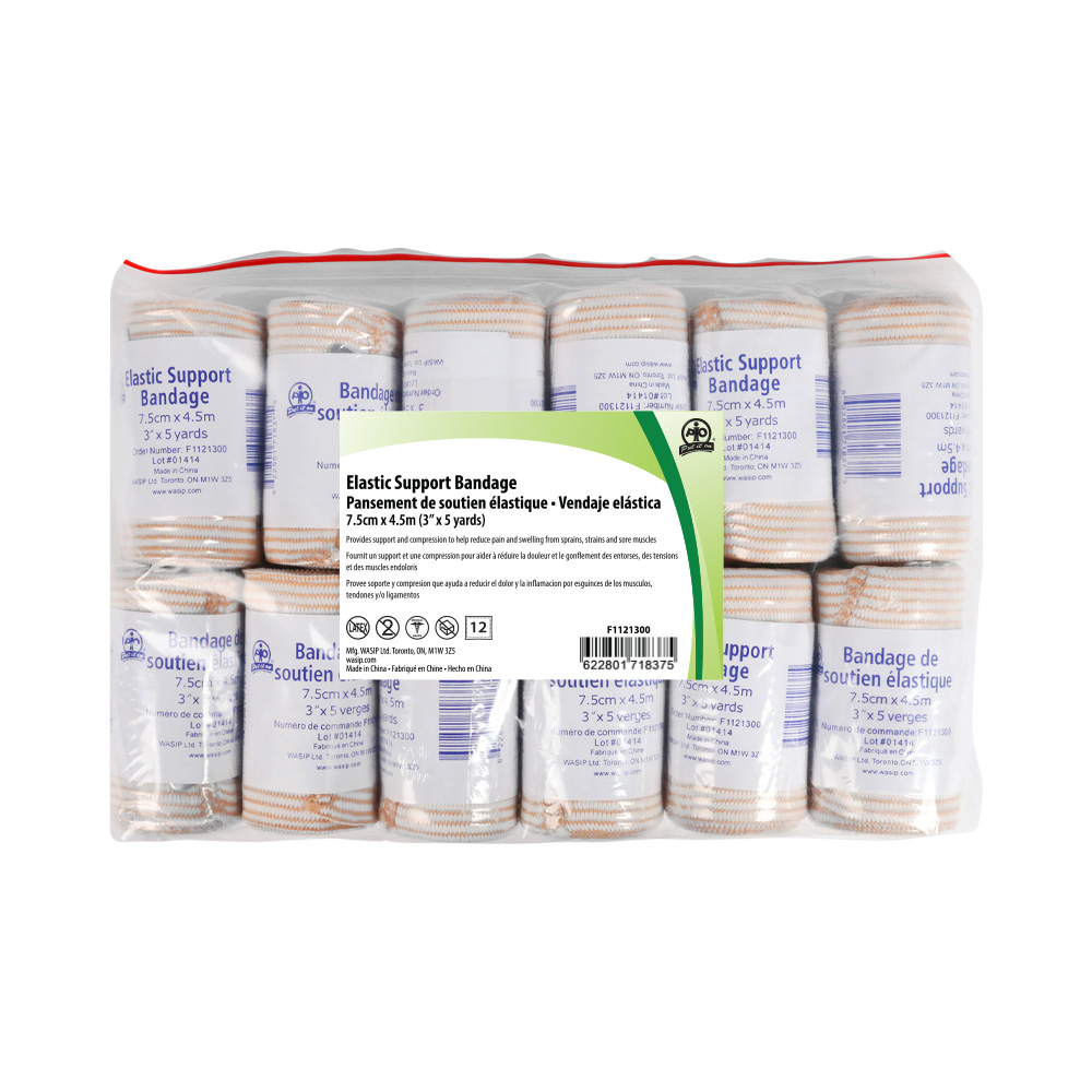 Bag of elastic support bandages