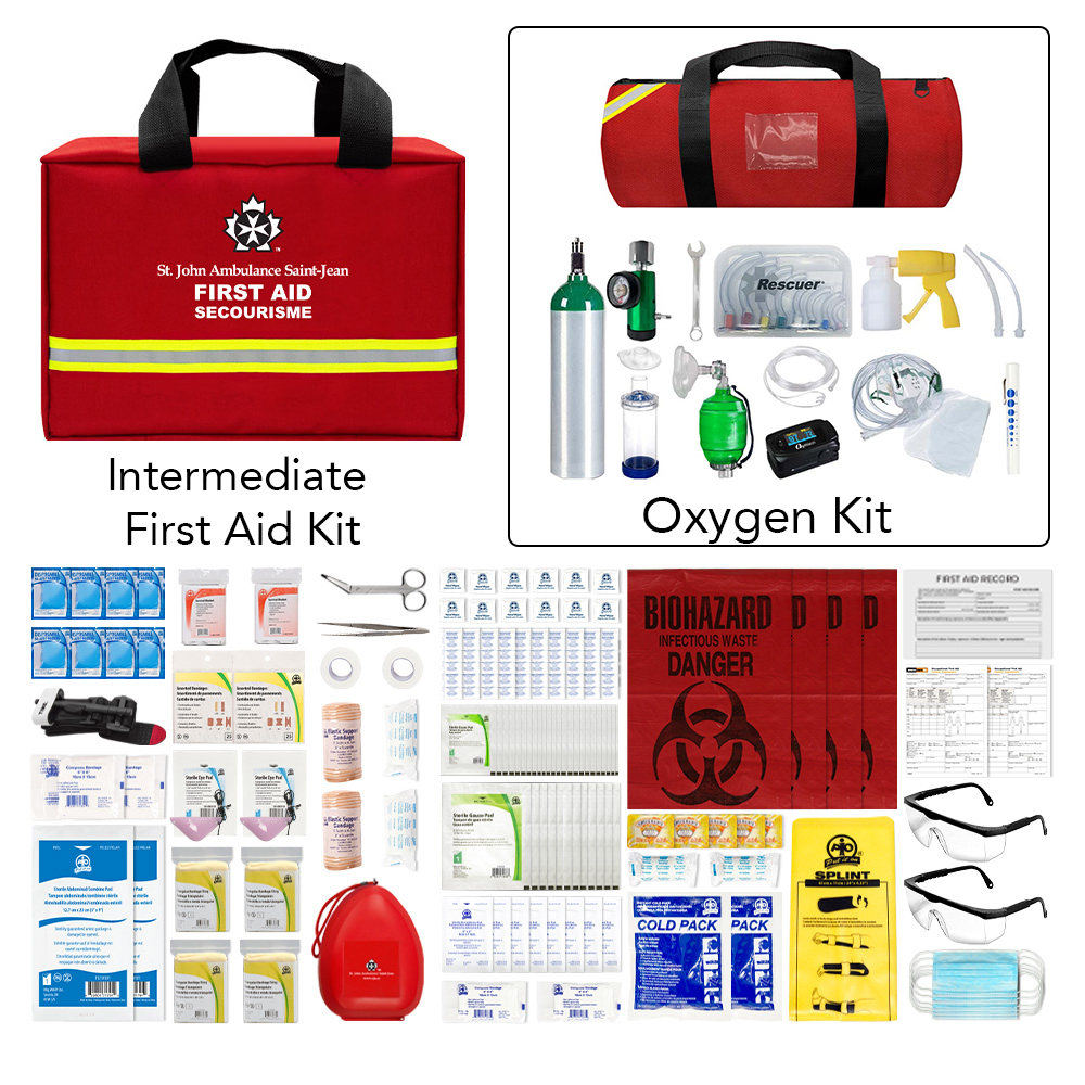 WorkSafe BC Advanced Kits Padded with Oxygen Tank