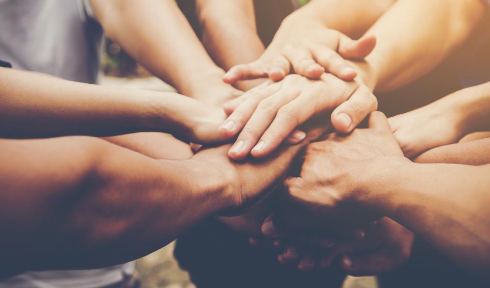 A group of people's hands