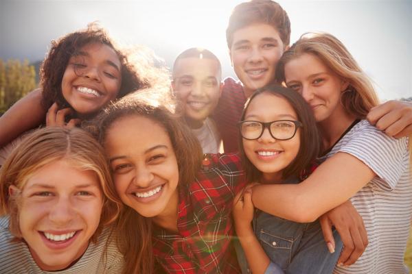Group of youth smiling