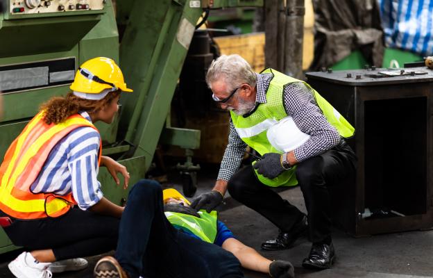 First aid in a warehouse