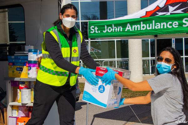 Volunteers in PPE for Covid-19