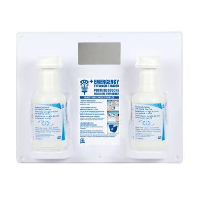 Eyewash Station, Dual Eyewash, Eye Cup & Mirror, 500ml (Complete)